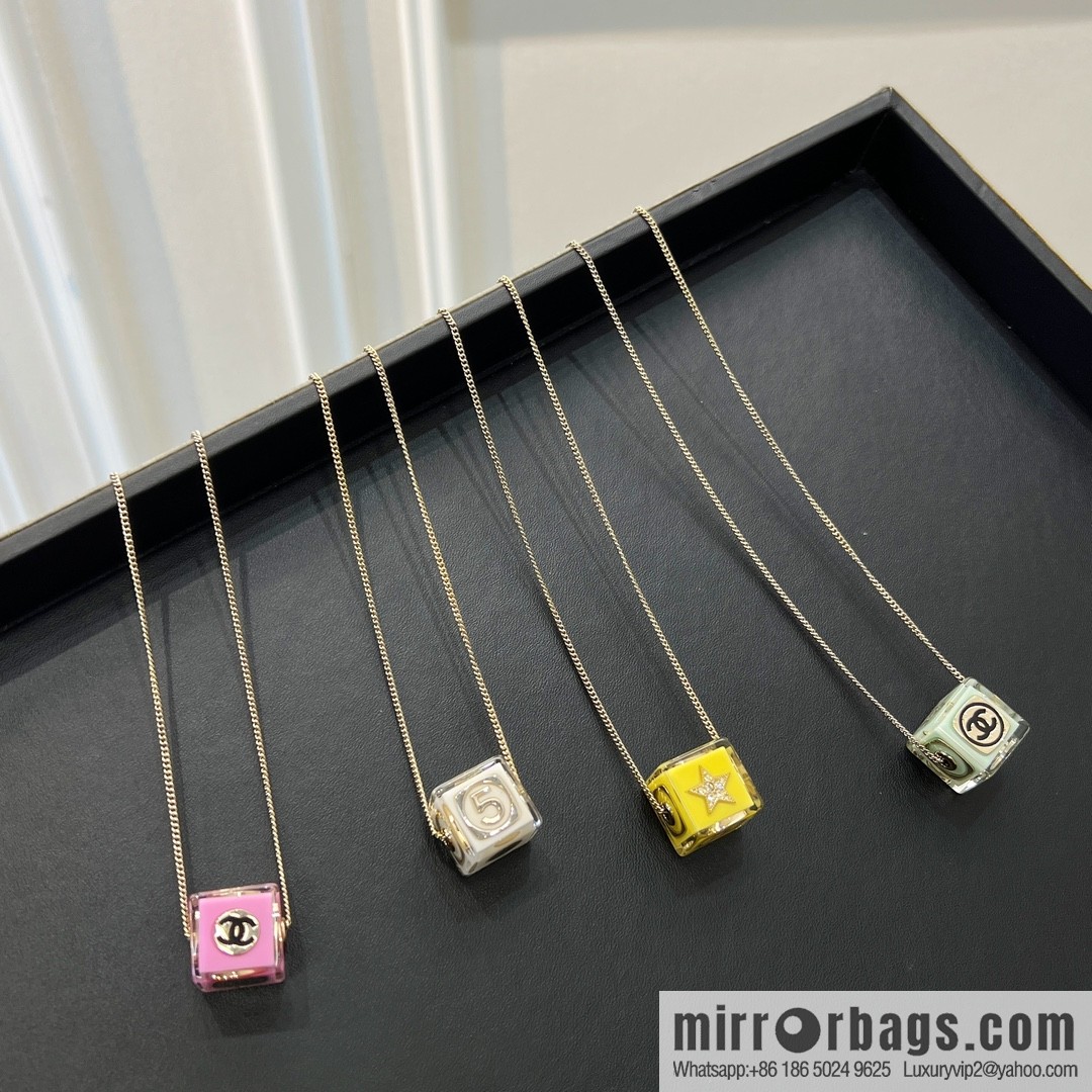 New ☑️ Chanel dice 🎲 acrylic necklace