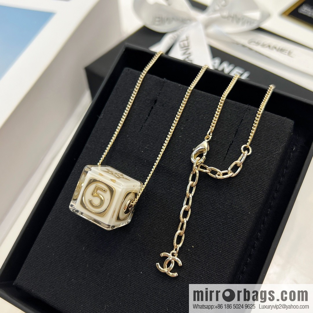 New ☑️ Chanel dice 🎲 acrylic necklace