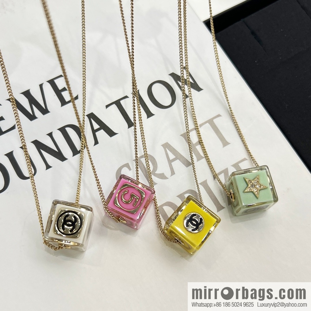 New ☑️ Chanel dice 🎲 acrylic necklace