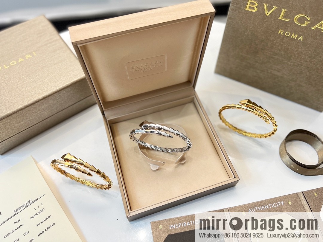 BVLGARI Bulgari smooth snake bone bracelet bracelet
