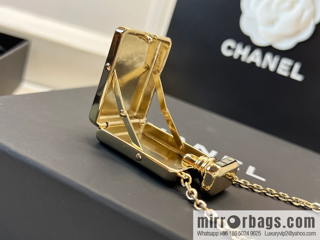 New ☑️ Chanel double c perfume bottle necklace sweater chain
