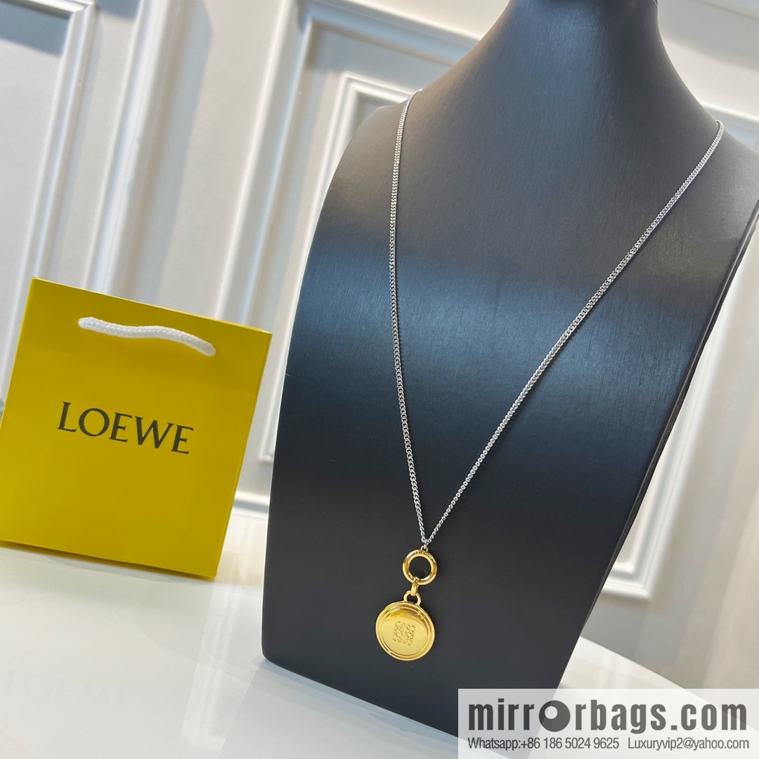 LOEWE round cake double layer necklace