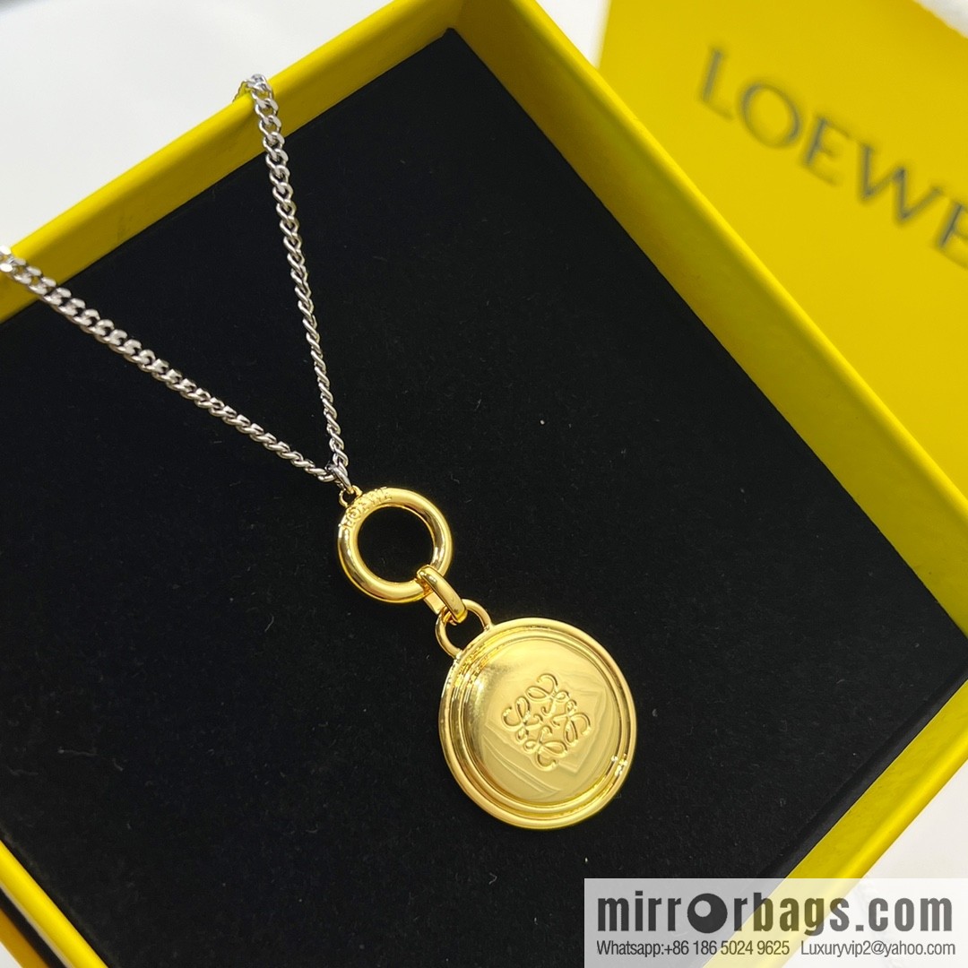 LOEWE round cake double layer necklace