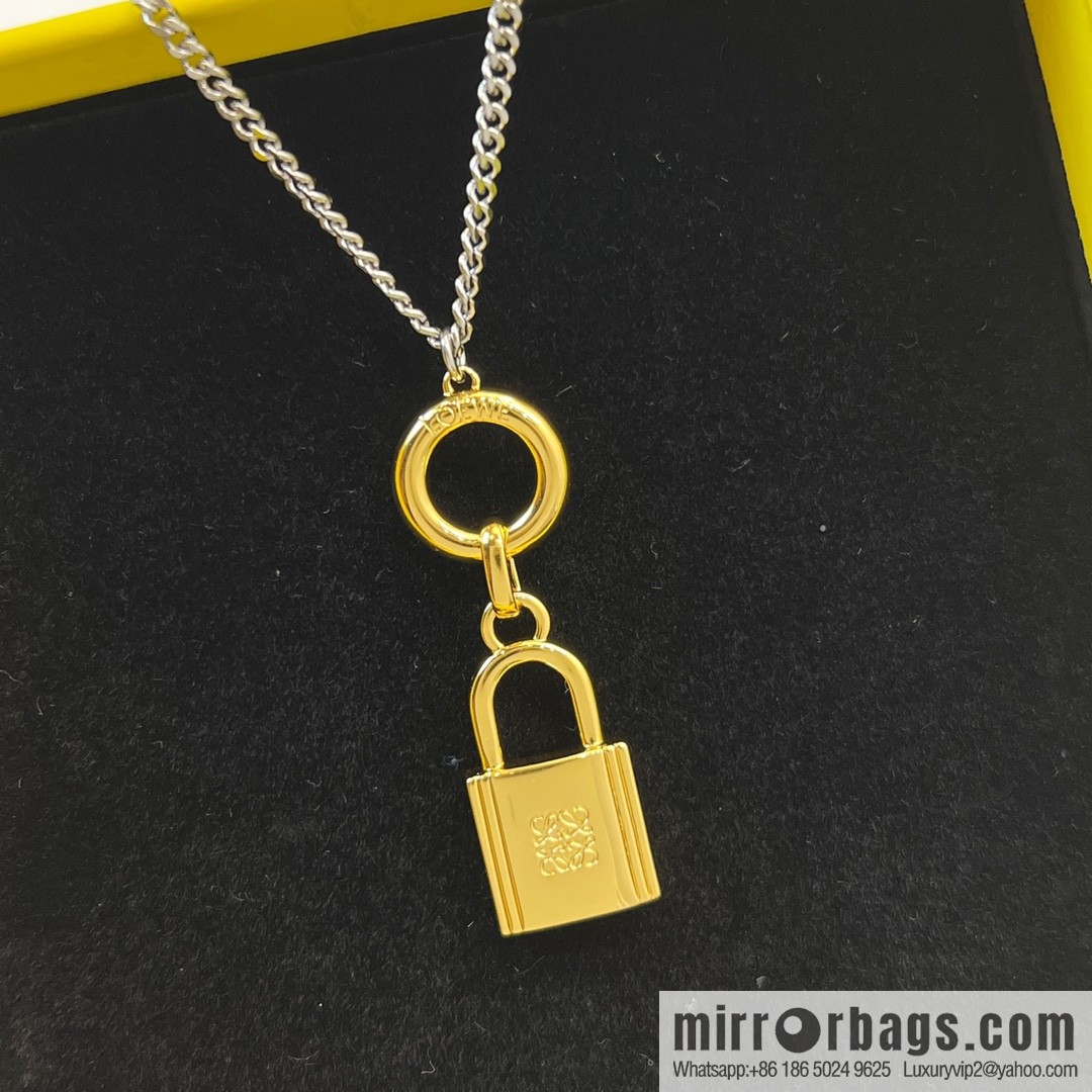 LOEWE lock head double layer necklace
