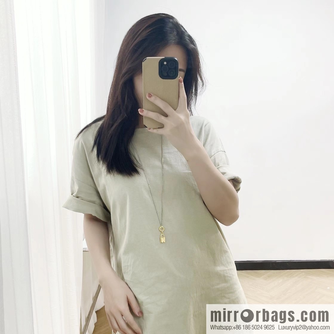 LOEWE lock head double layer necklace