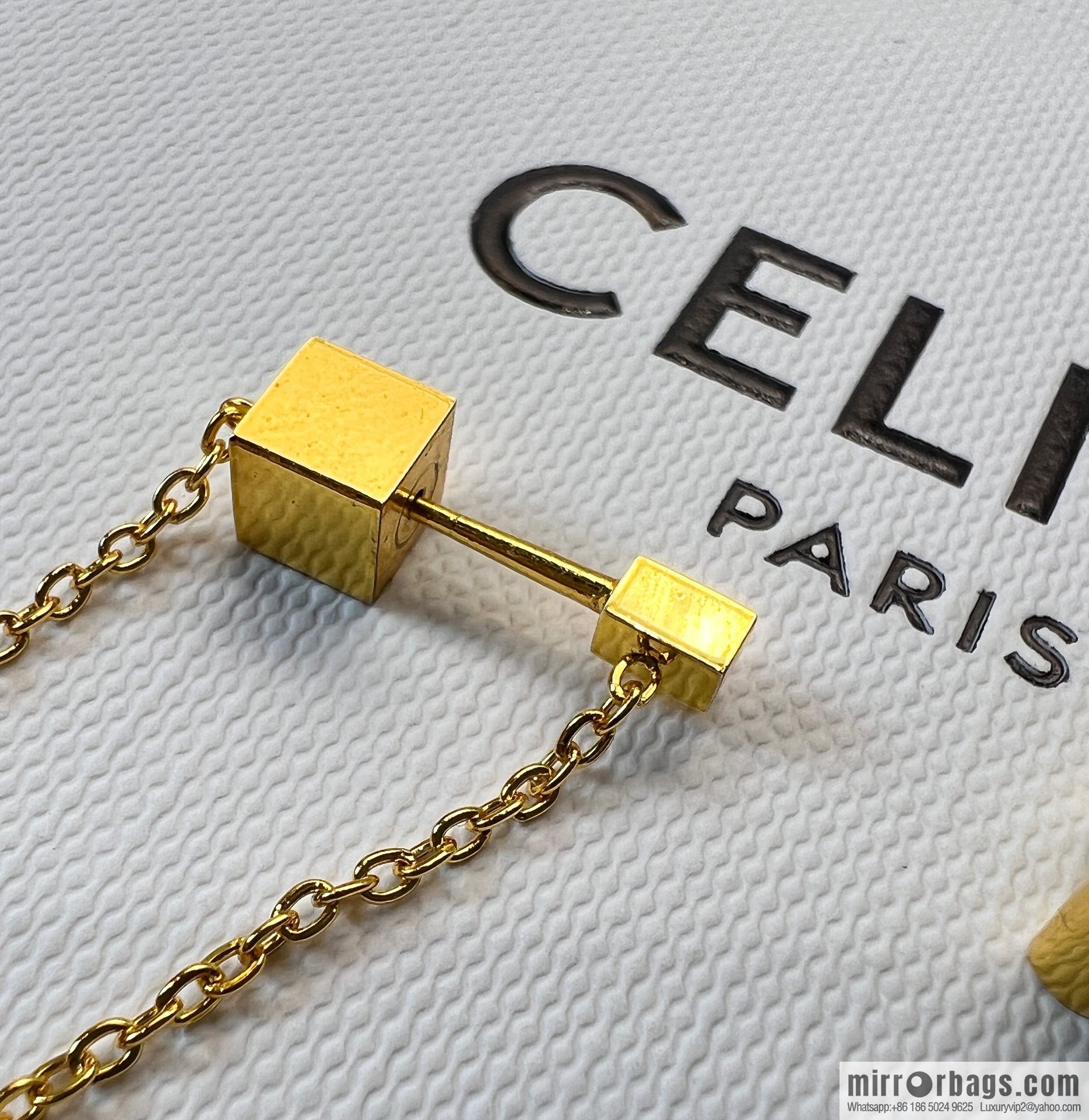 Celine Arc de Triomphe fringed necklace earrings
