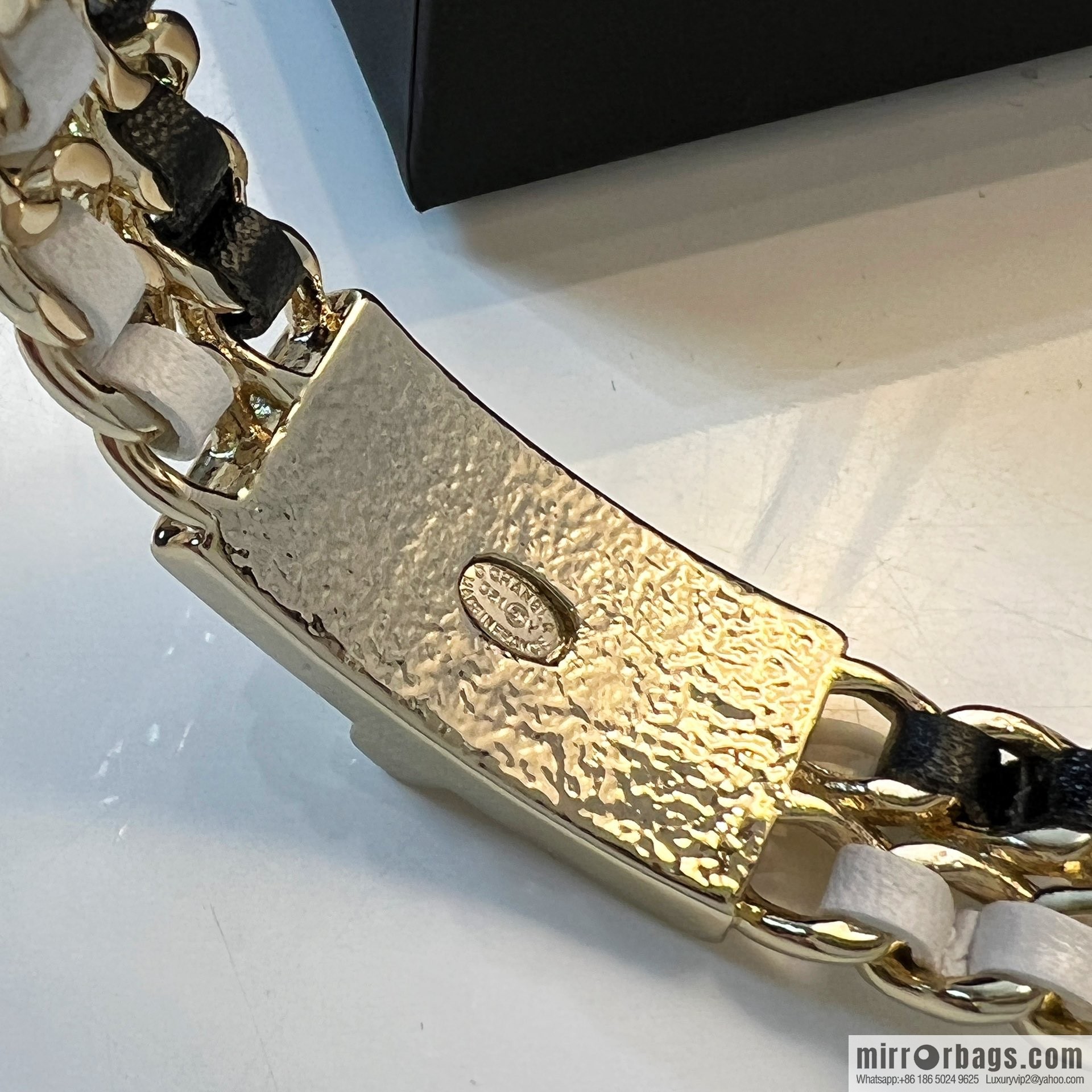 New ☑️ Chanel double c black and white leather rope open bracelet