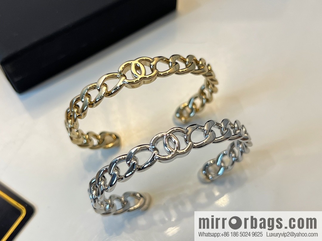 New ☑️ Chanel double c letter open bracelet