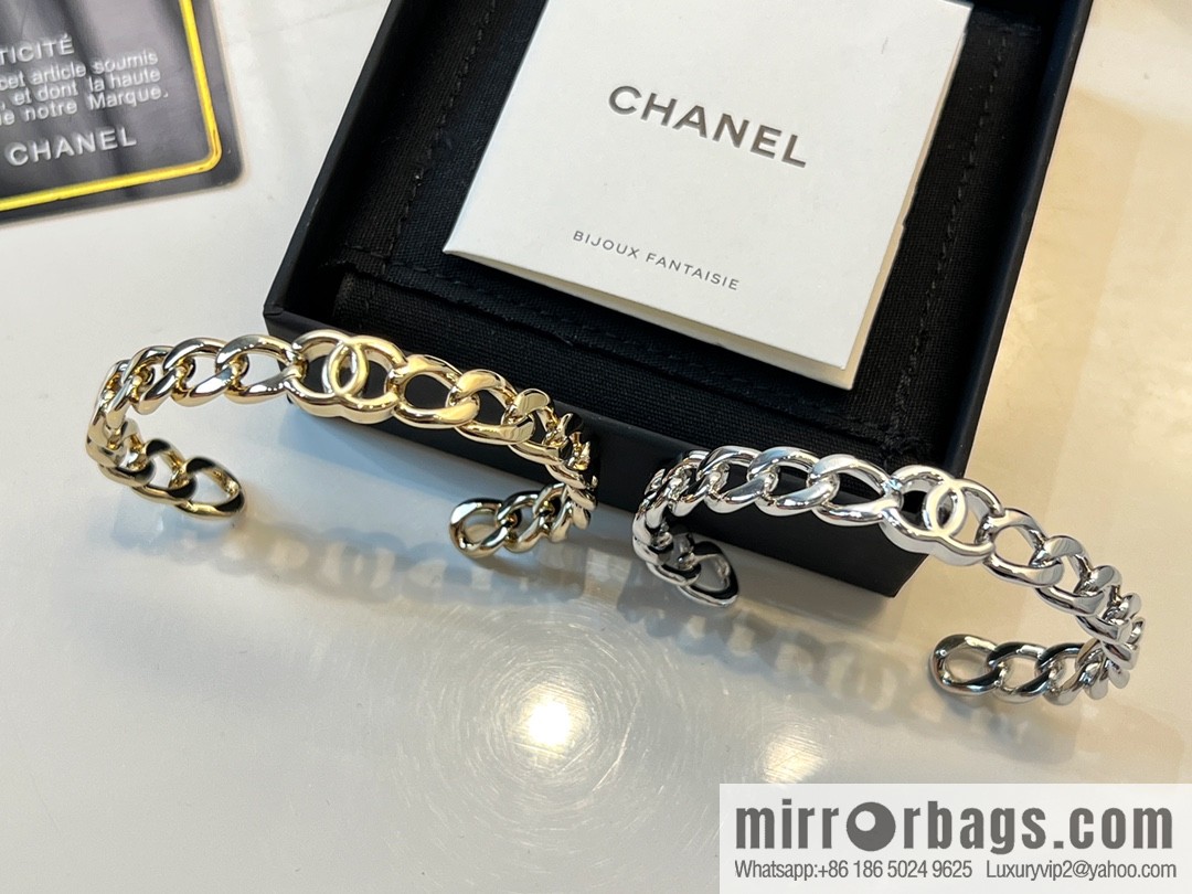 New ☑️ Chanel double c letter open bracelet