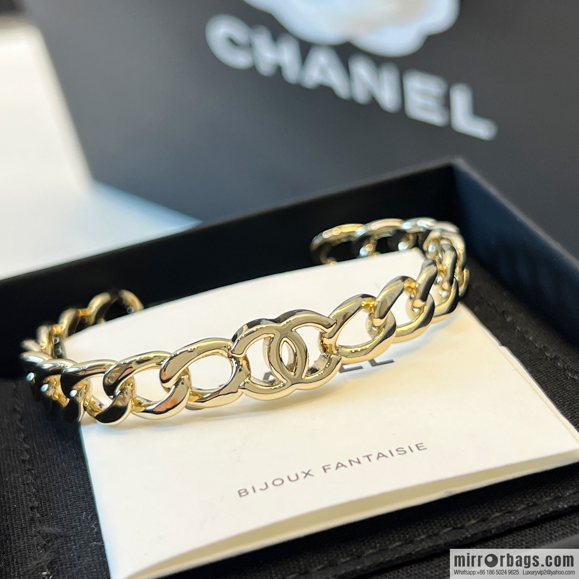 New ☑️ Chanel double c letter open bracelet
