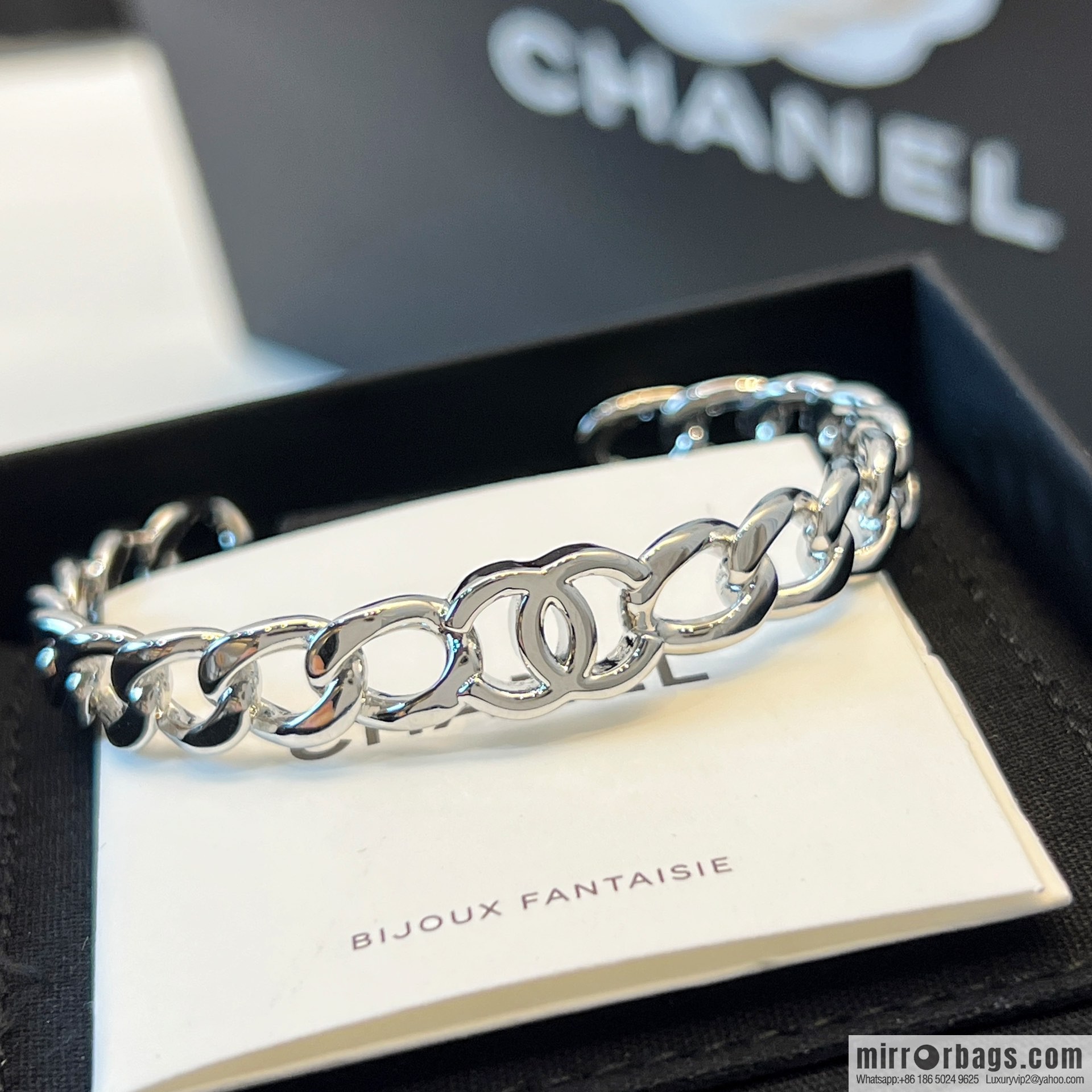 New ☑️ Chanel double c letter open bracelet
