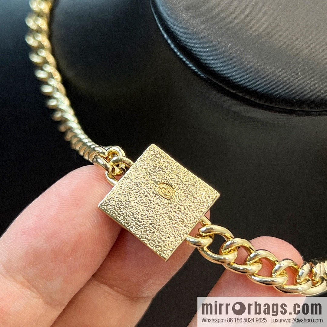 New ☑️ Chanel double c square drip necklace