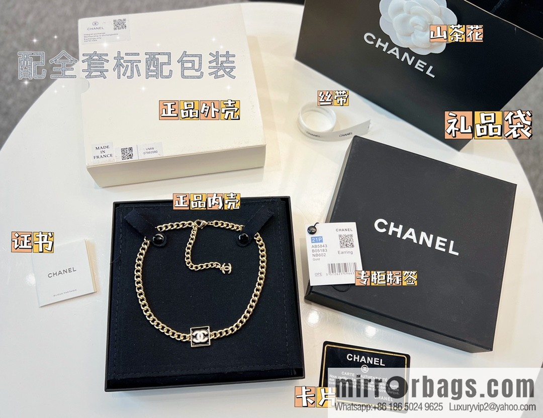 New ☑️ Chanel double c square drip necklace