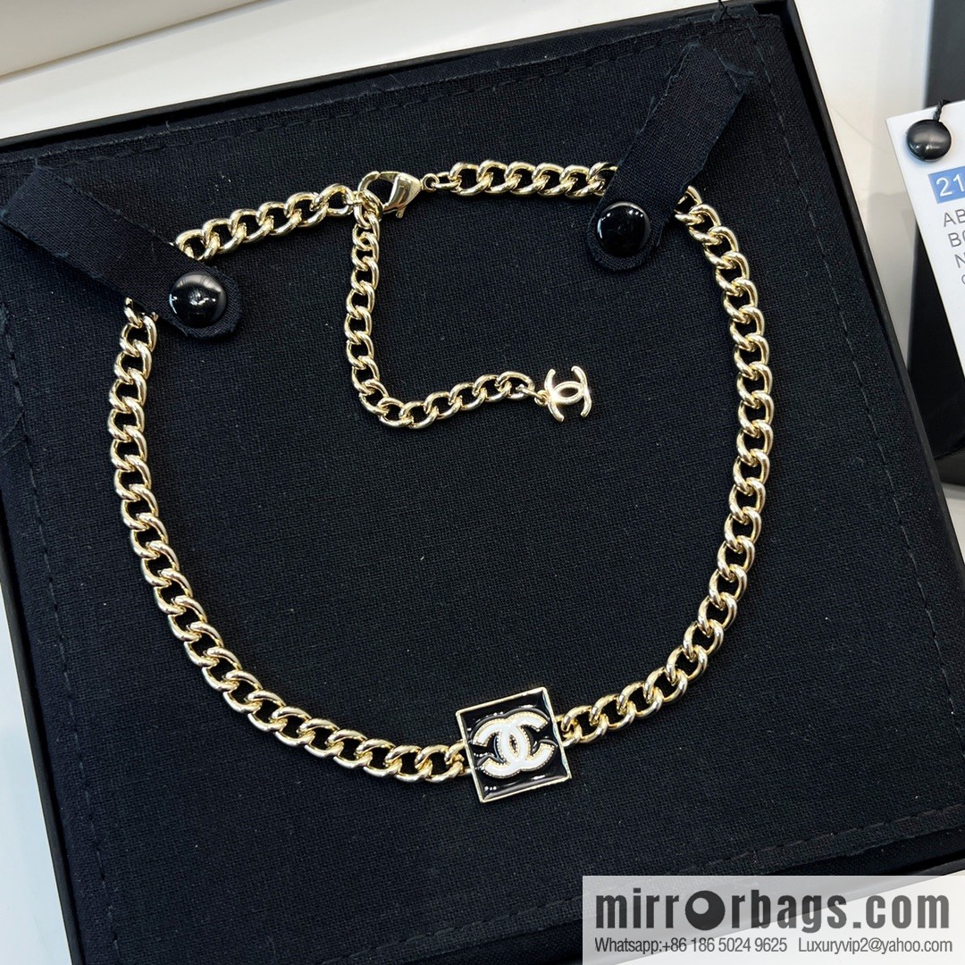 New ☑️ Chanel double c square drip necklace