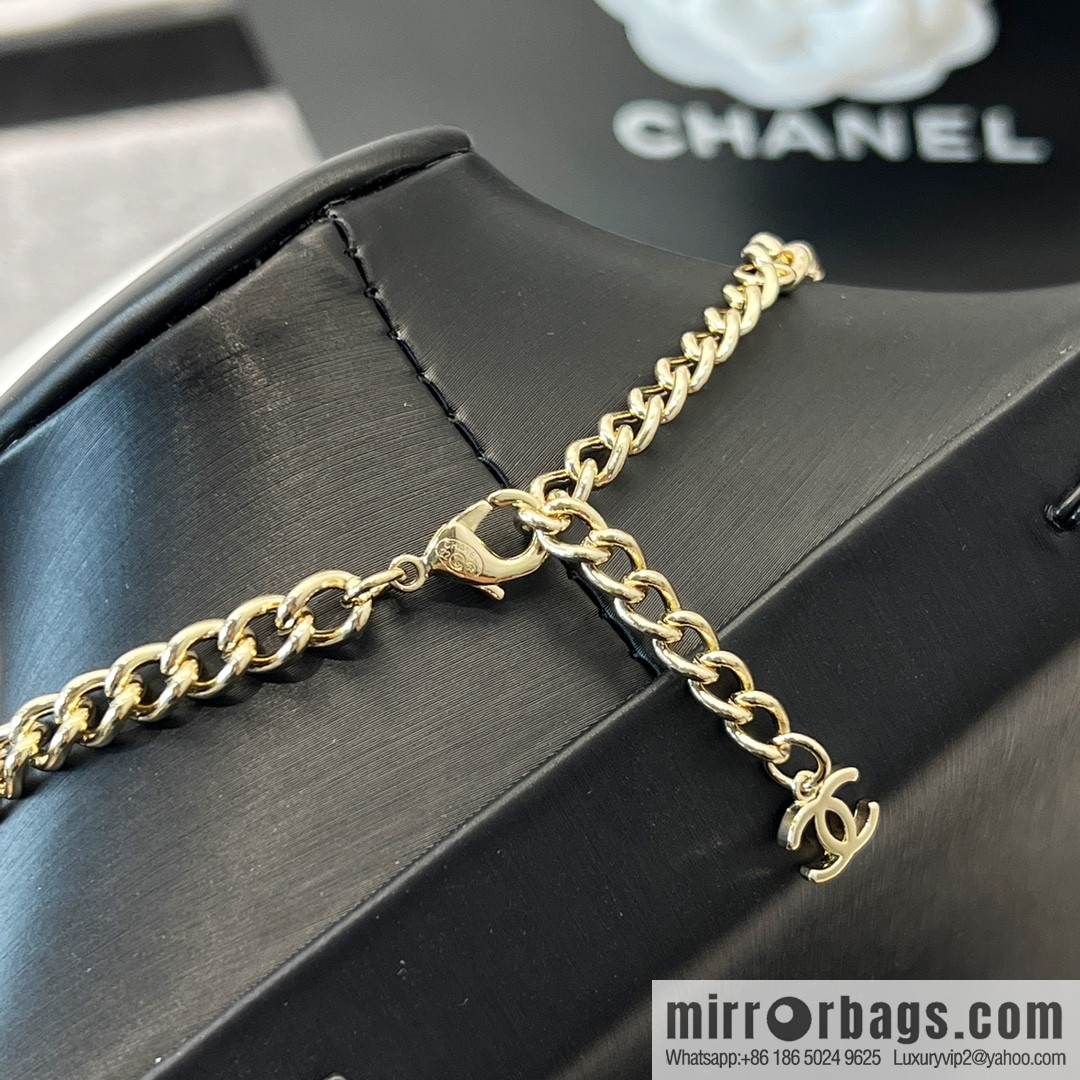 New ☑️ Chanel double c square drip necklace