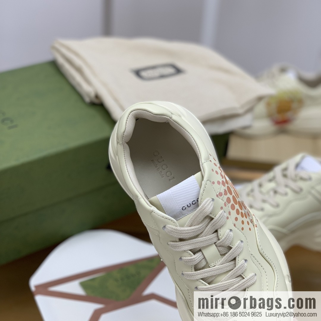 Gucci Gucci [New G Replica Luxury Handbag High Version] Unisex Vintage sneakers