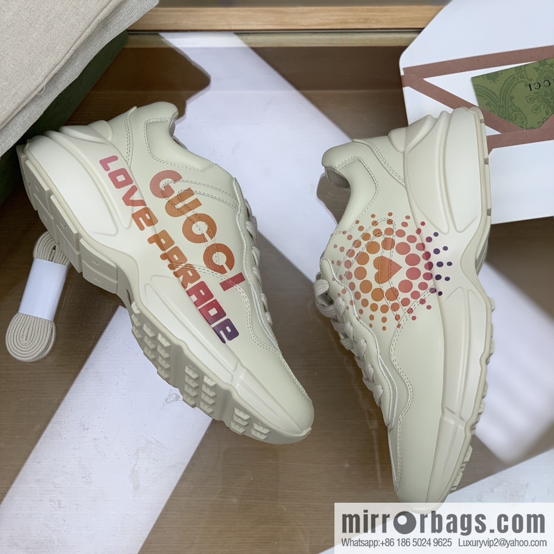 Gucci Gucci [New G Replica Luxury Handbag High Version] Unisex Vintage sneakers