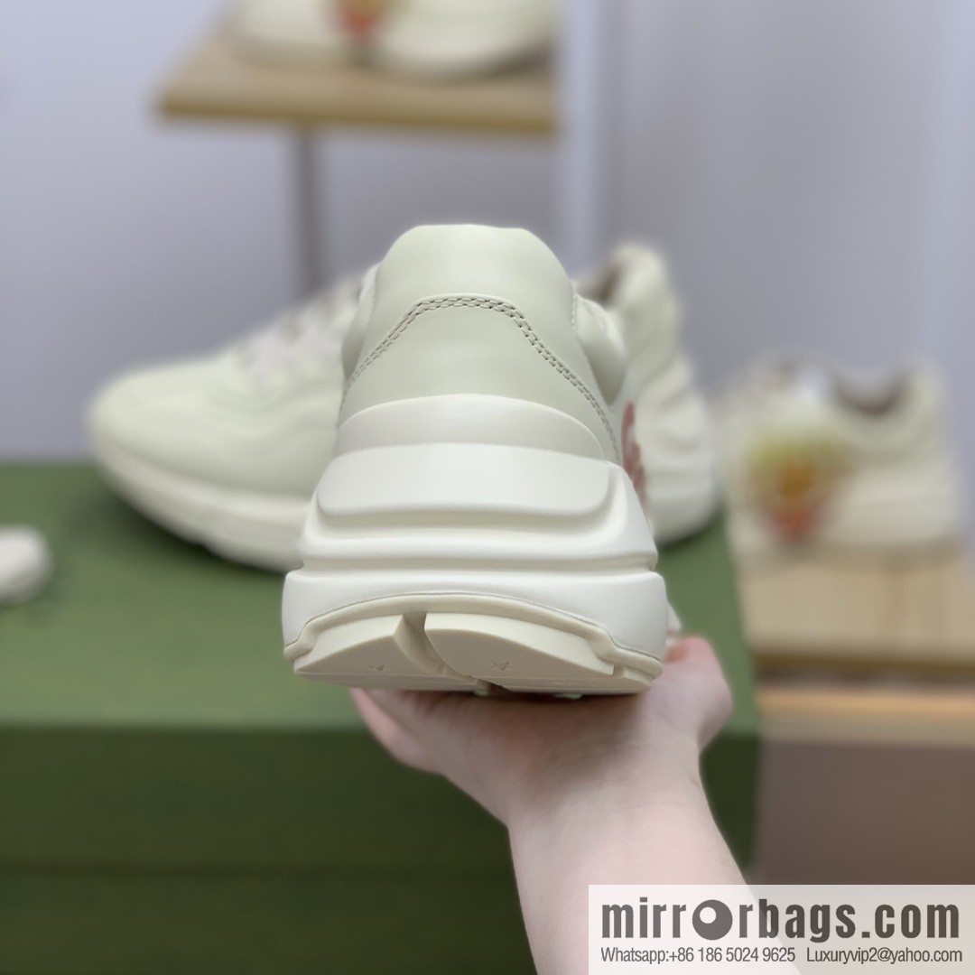 Gucci Gucci [New G Replica Luxury Handbag High Version] Unisex Vintage sneakers