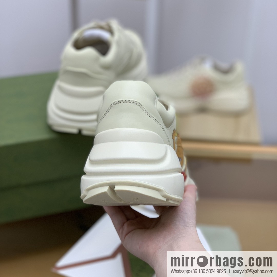 Gucci Gucci [New G Replica Luxury Handbag High Version] Unisex Vintage sneakers