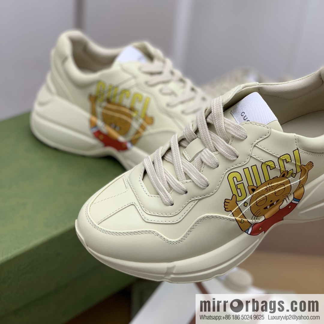 Gucci Gucci [New G Replica Luxury Handbag High Version] Unisex Vintage sneakers