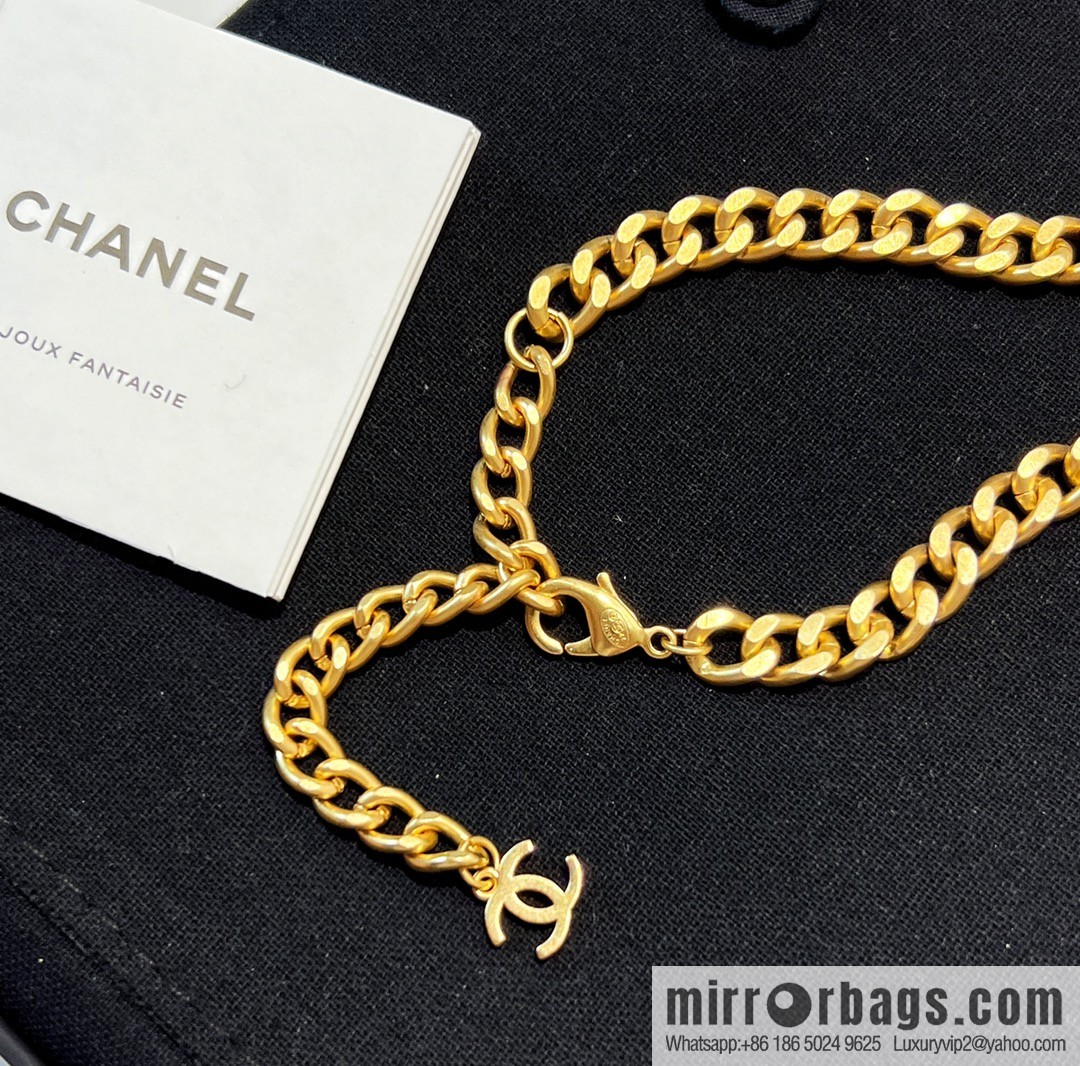 New ☑️ Chanel double c gold bag shopping bag necklace