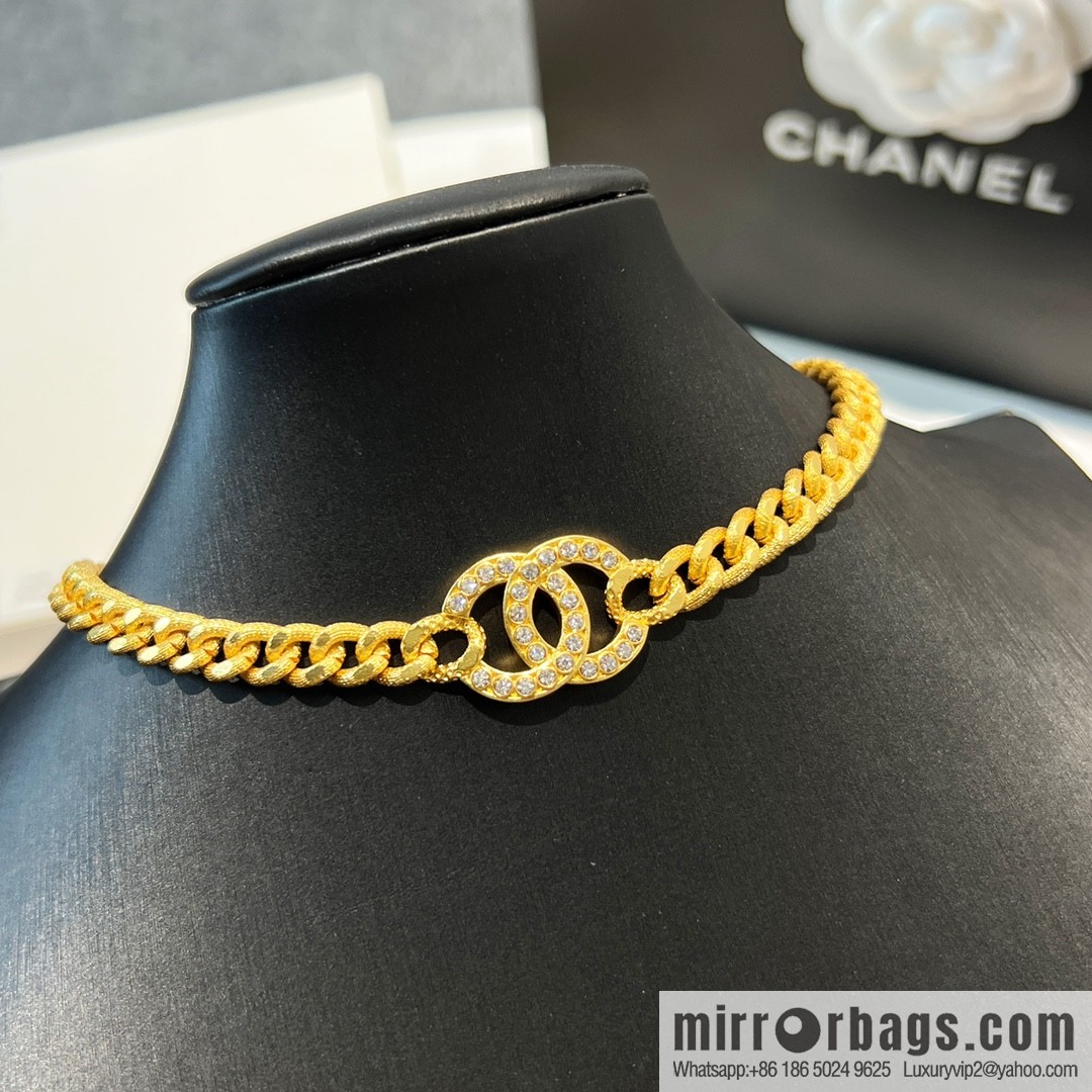 New ☑️ Chanel gold double c full diamond necklace bracelet