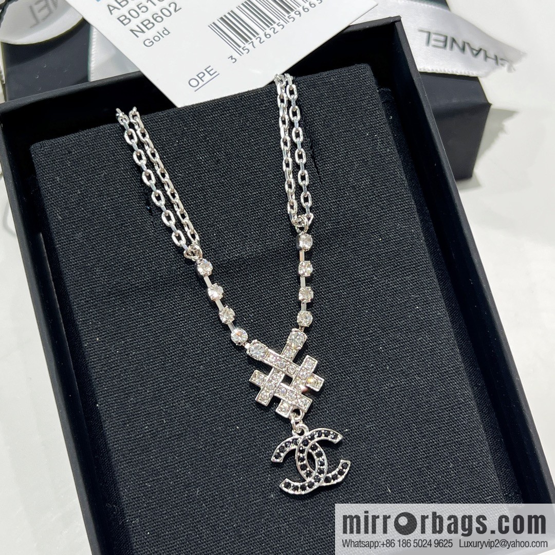 New ☑️ Chanel double c double layer snowflake black diamond necklace