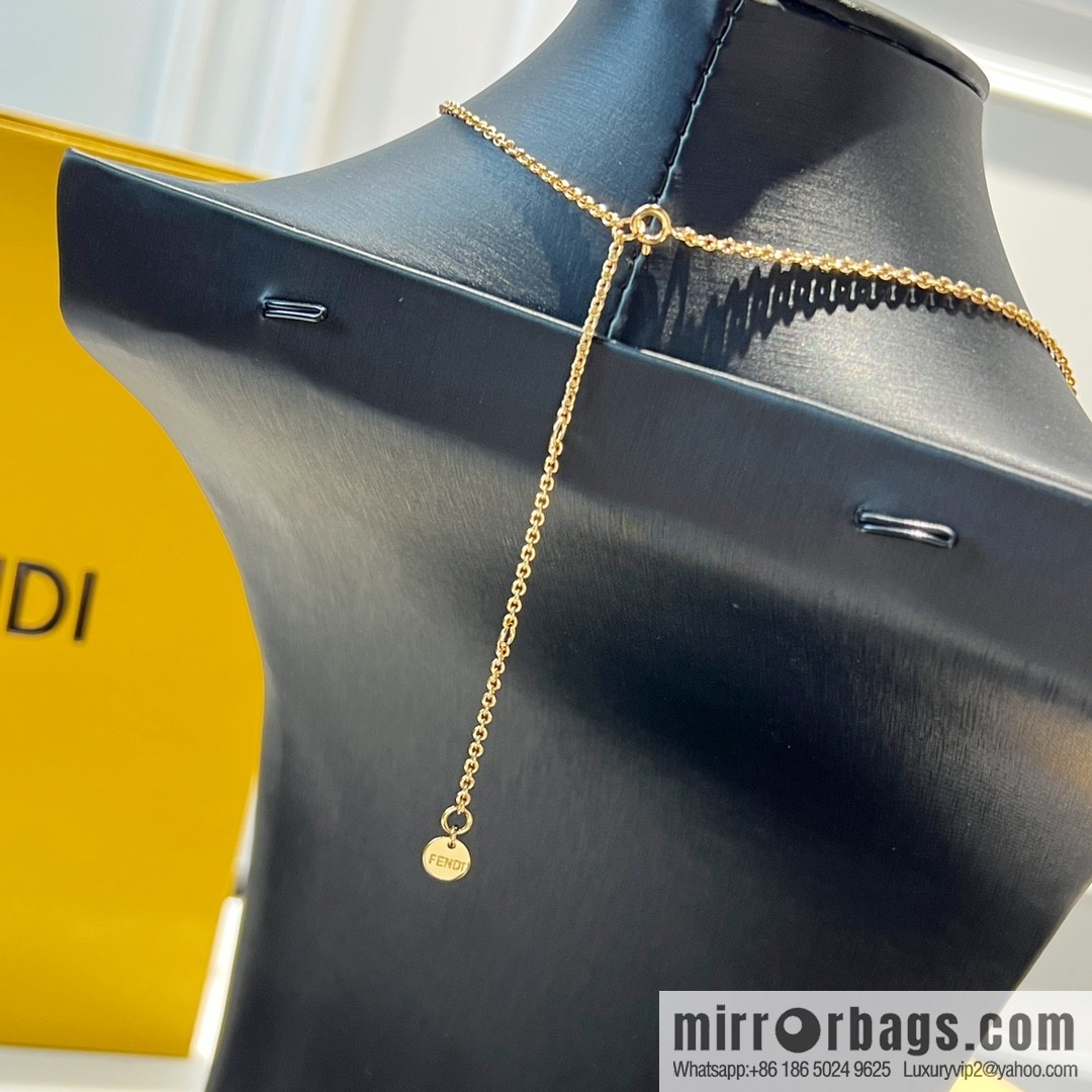 New FENDI Fendi pearl bag stud earrings