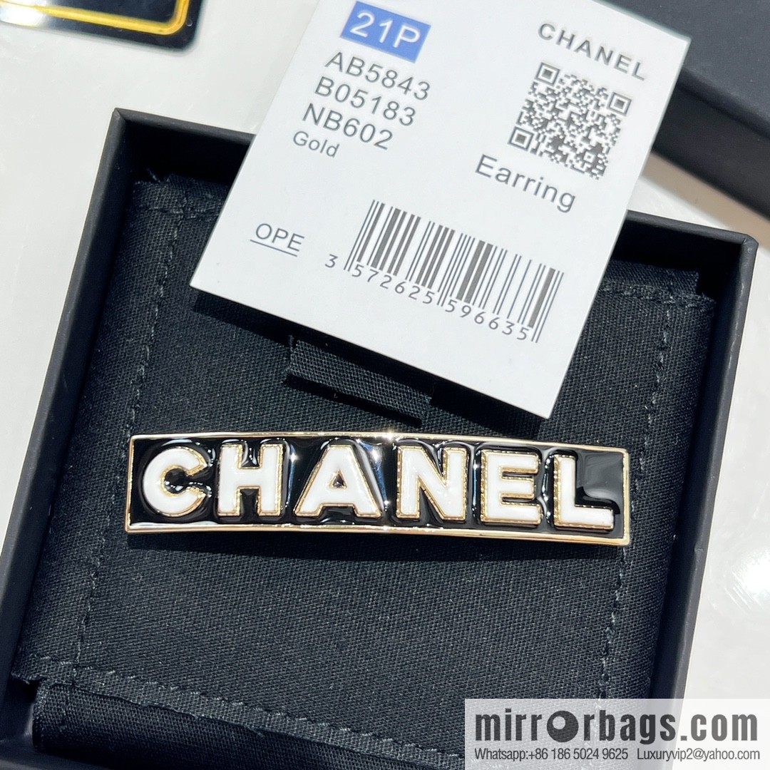 New ☑️ Chanel black oil drop letter hairpin hairpin