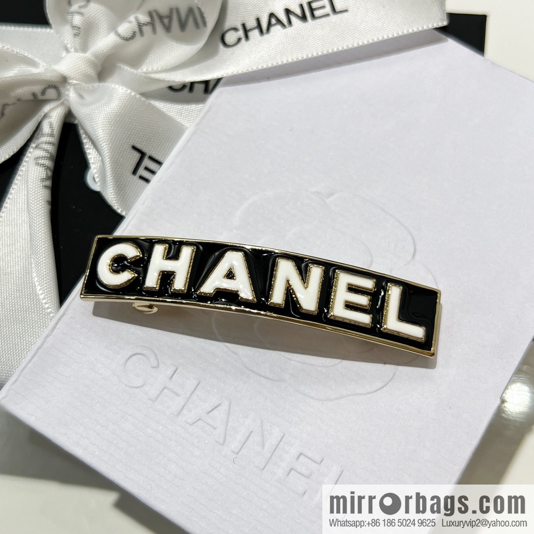 New ☑️ Chanel black oil drop letter hairpin hairpin