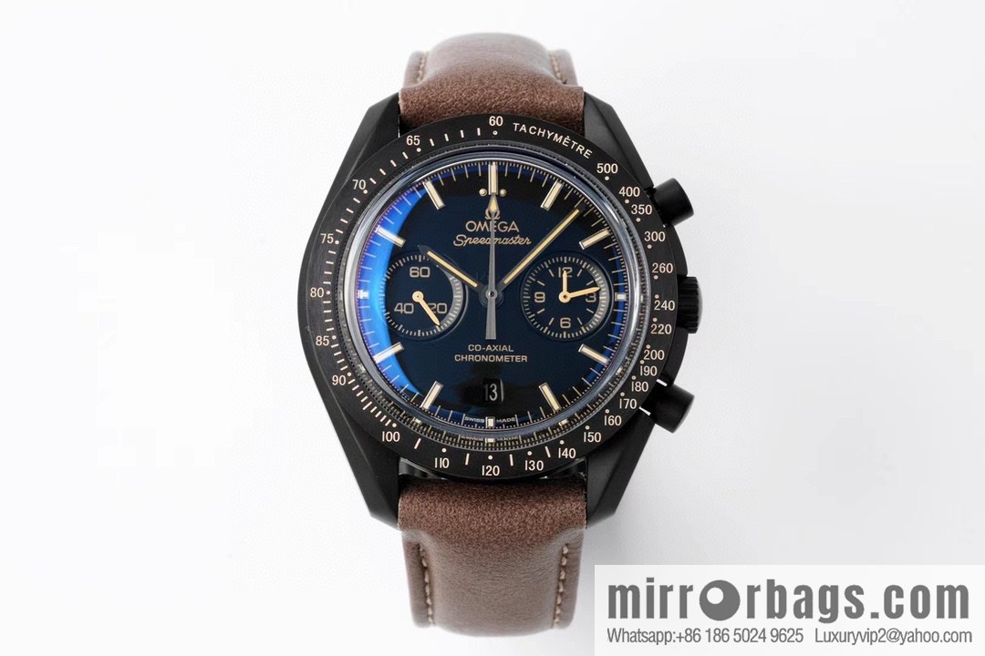 OMEGA Omega, Speedmaster series Dark Side of the Moon 🎮 OB2 running seconds chronograph mechanical men's watch, equipped with stable original 9300 automatic movement