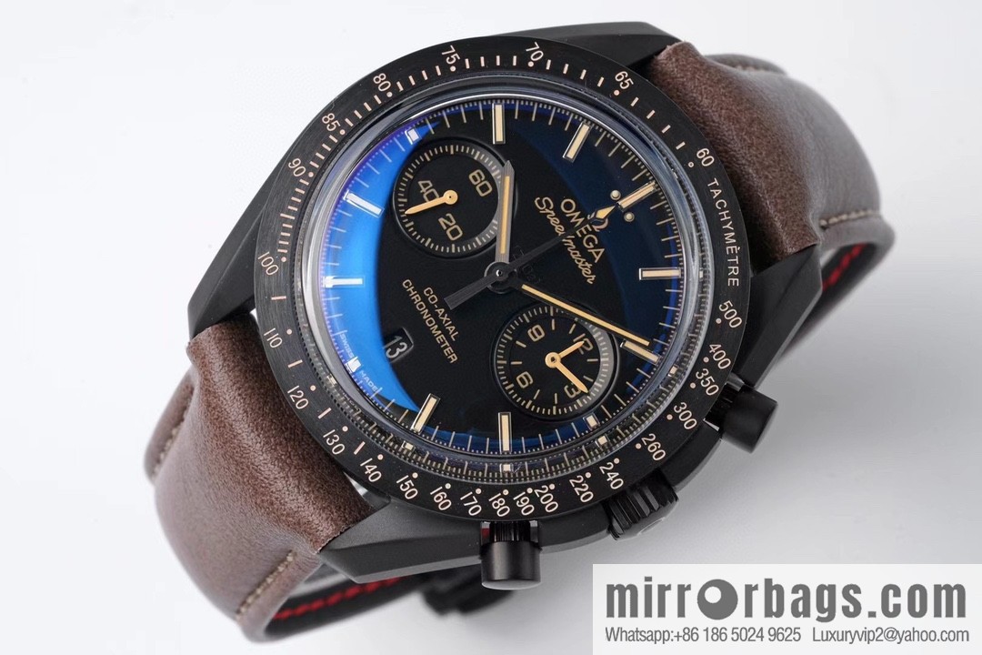 OMEGA Omega, Speedmaster series Dark Side of the Moon 🎮 OB2 running seconds chronograph mechanical men's watch, equipped with stable original 9300 automatic movement