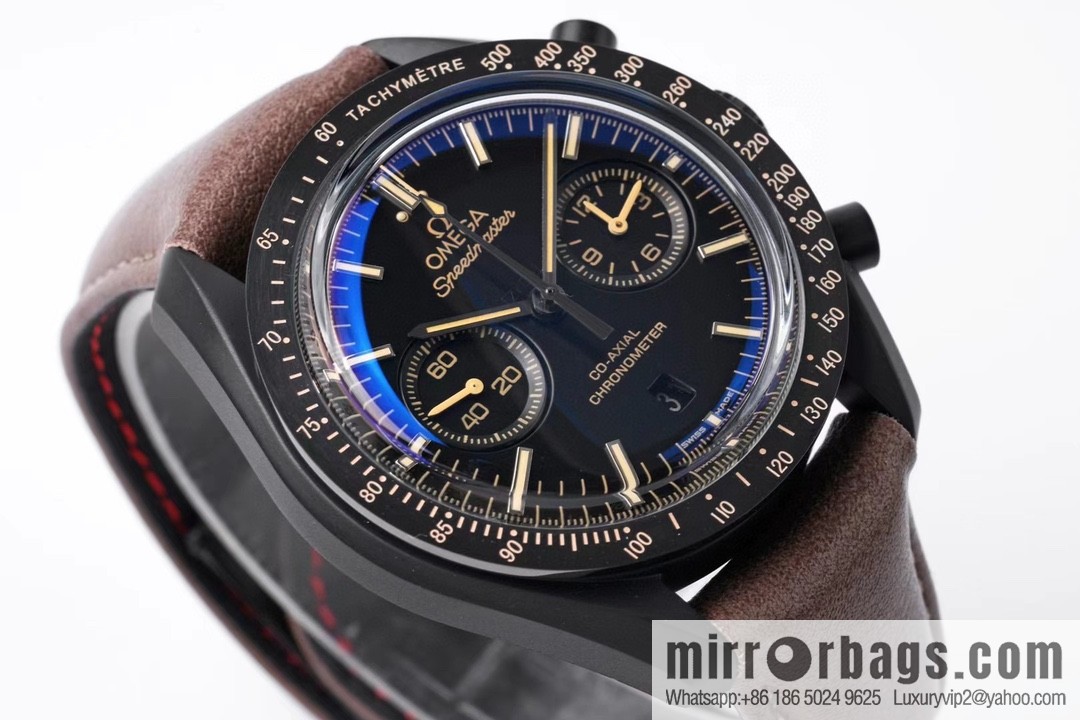 OMEGA Omega, Speedmaster series Dark Side of the Moon 🎮 OB2 running seconds chronograph mechanical men's watch, equipped with stable original 9300 automatic movement