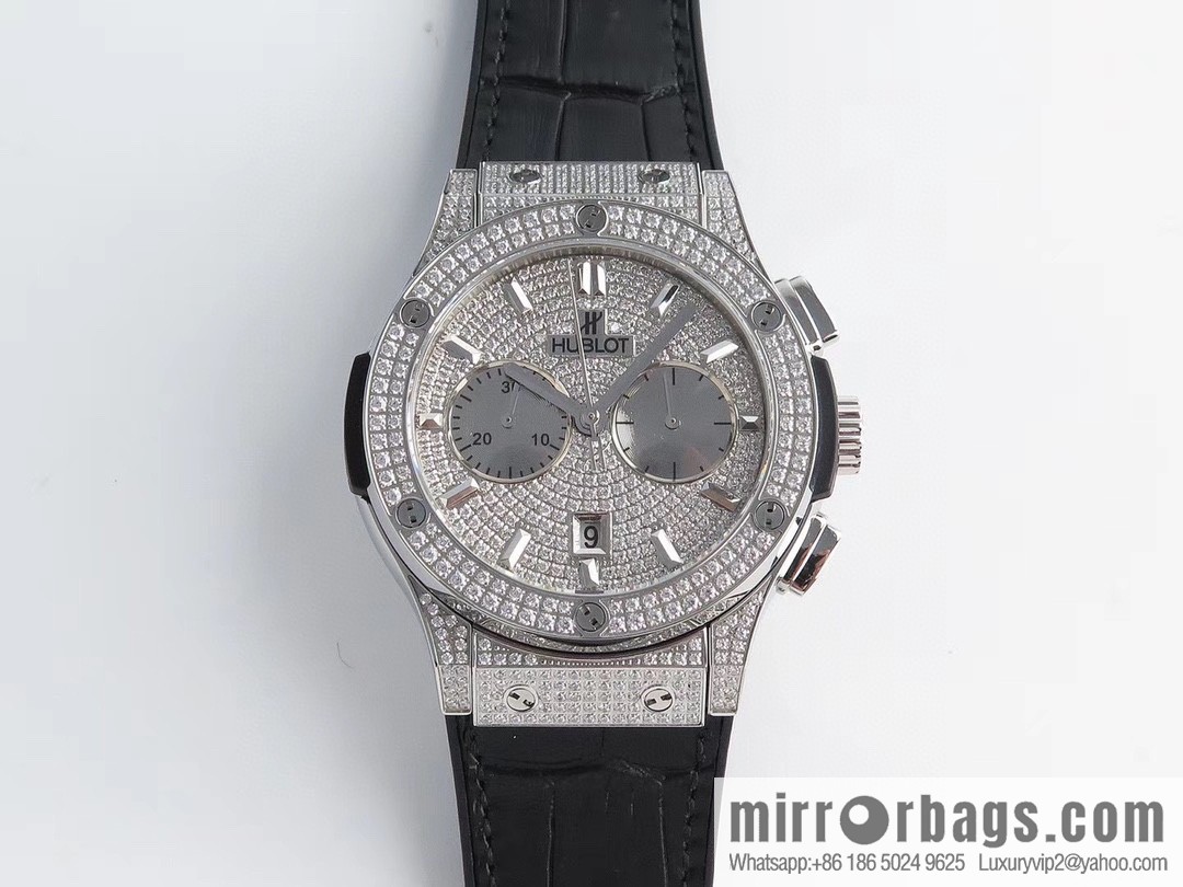 HB Hublot HUBLE 🎮 Classic 7750 three-hand travel time watch