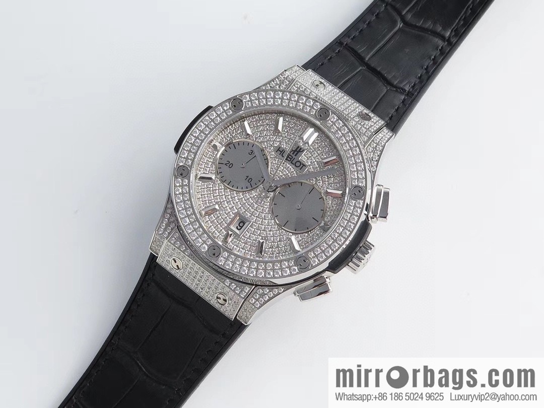 HB Hublot HUBLE 🎮 Classic 7750 three-hand travel time watch