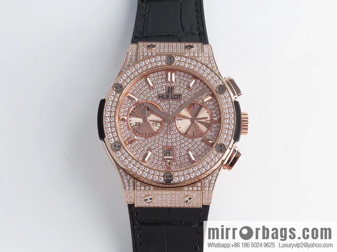HB Hublot HUBLE 🎮 Classic 7750 three-hand travel time watch