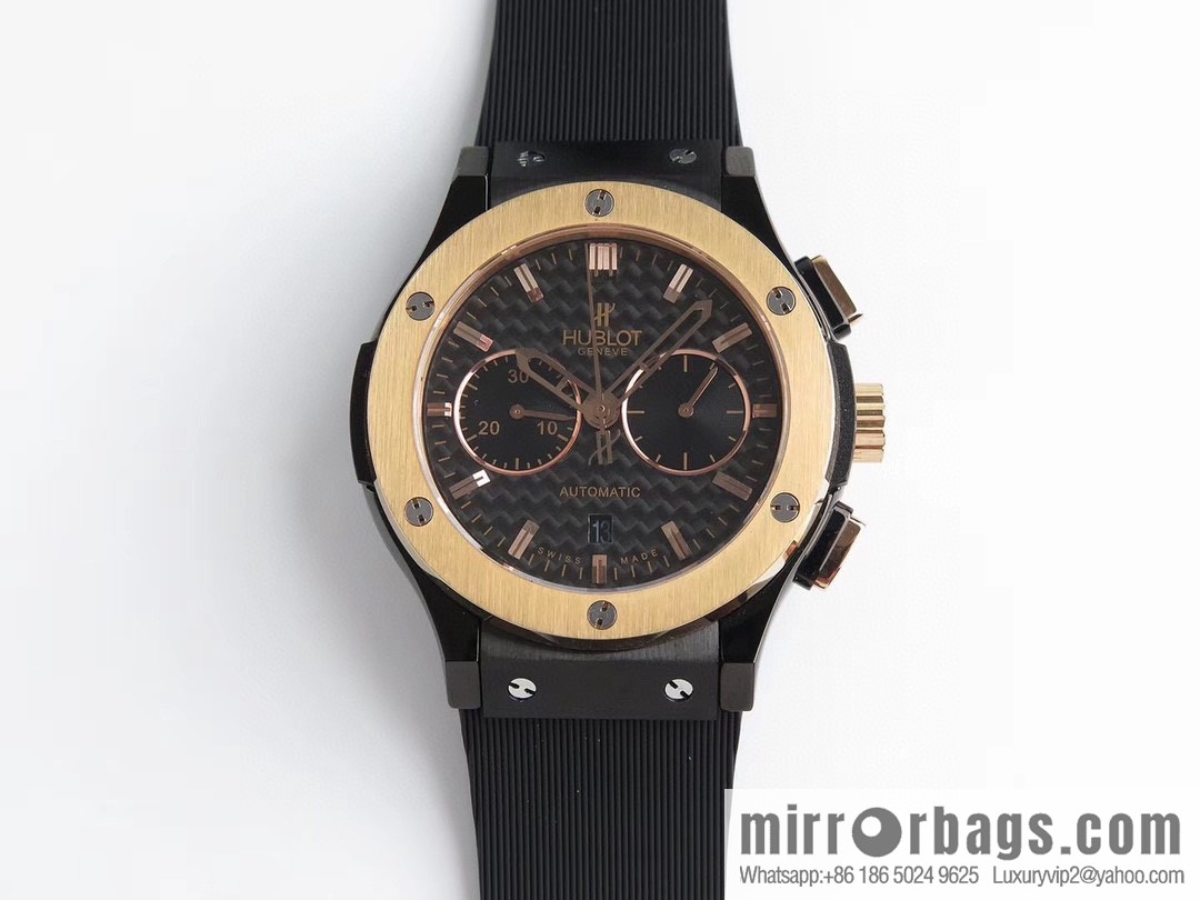 HB Hublot HUBLE Classic 7750 three-hand travel time watch