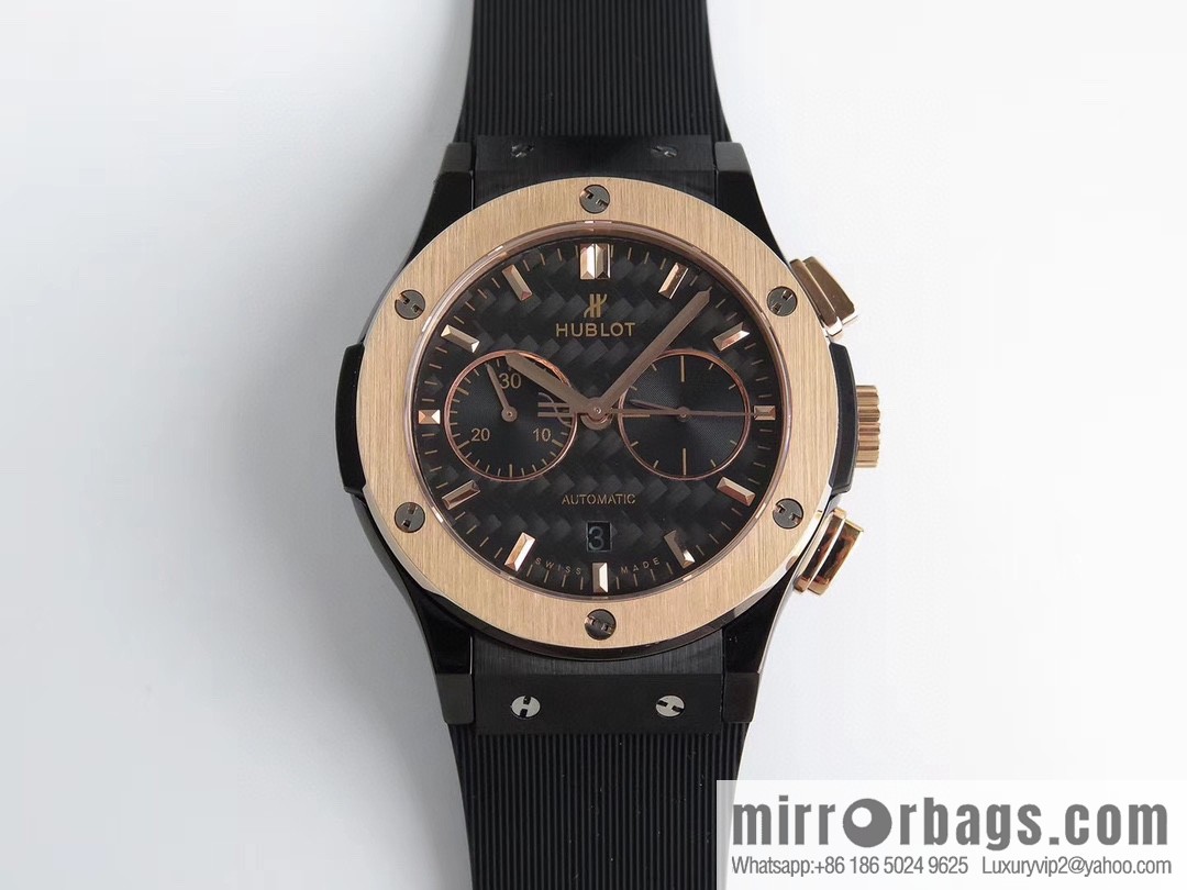 HB Hublot HUBLE Classic 7750 three-hand travel time watch
