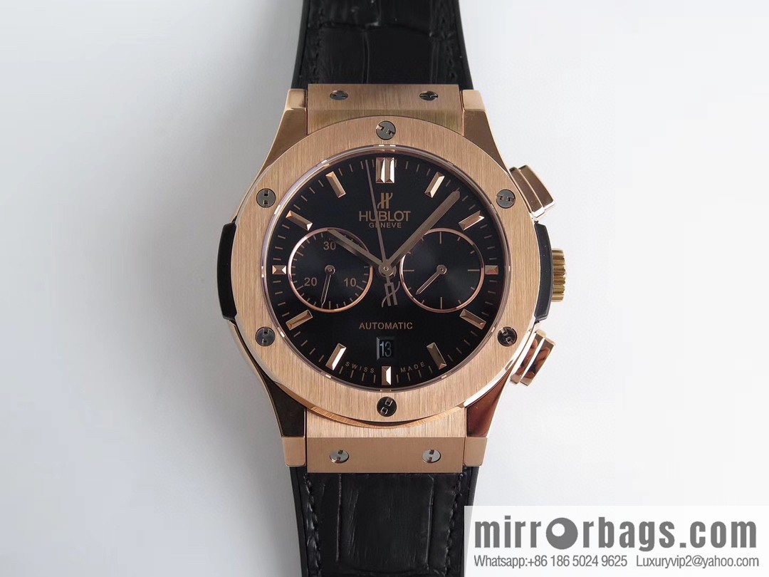 HB Hublot HUBLE Classic 7750 three-hand travel time watch