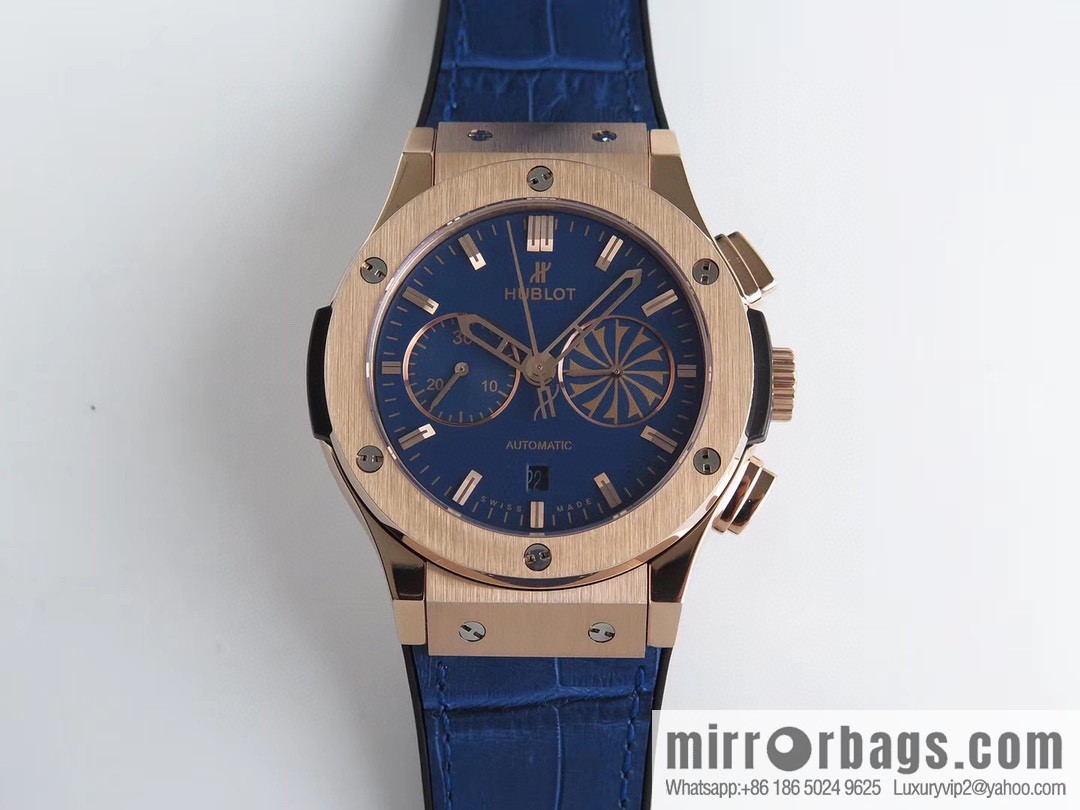 HB Hublot HUBLE Classic 7750 three-hand travel time watch