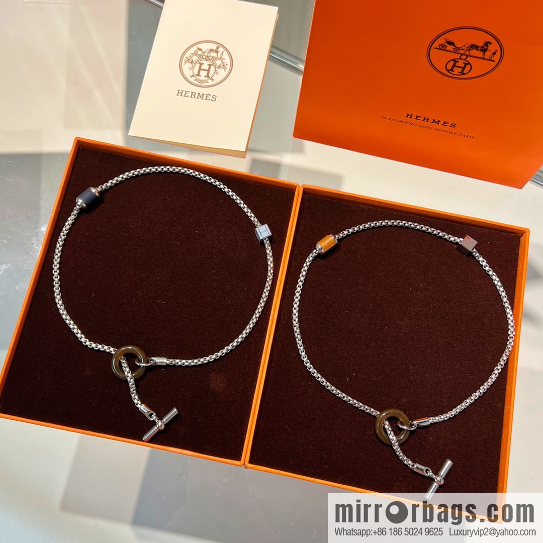 HERMES Hermès meli-melo horn ring necklace
