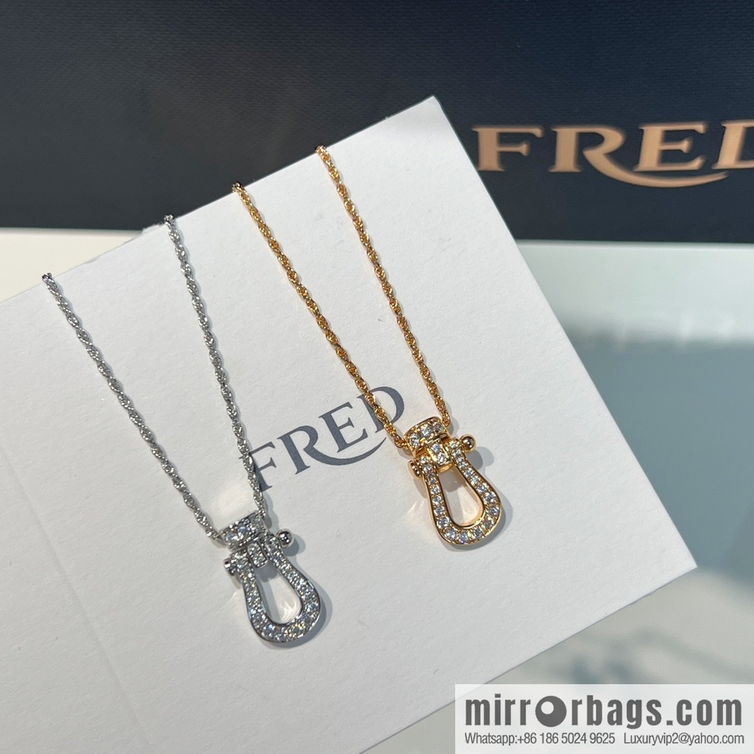 Fred FORCE10 series Fred full diamond horseshoe necklace