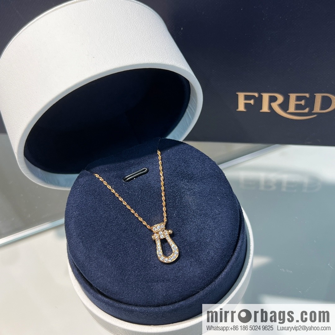 Fred FORCE10 series Fred full diamond horseshoe necklace