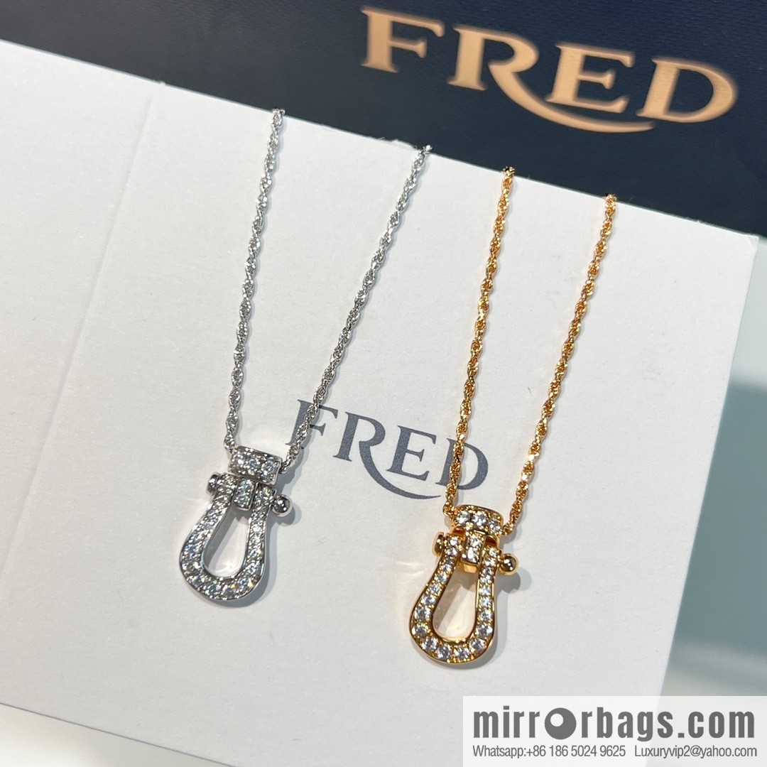 Fred FORCE10 series Fred full diamond horseshoe necklace