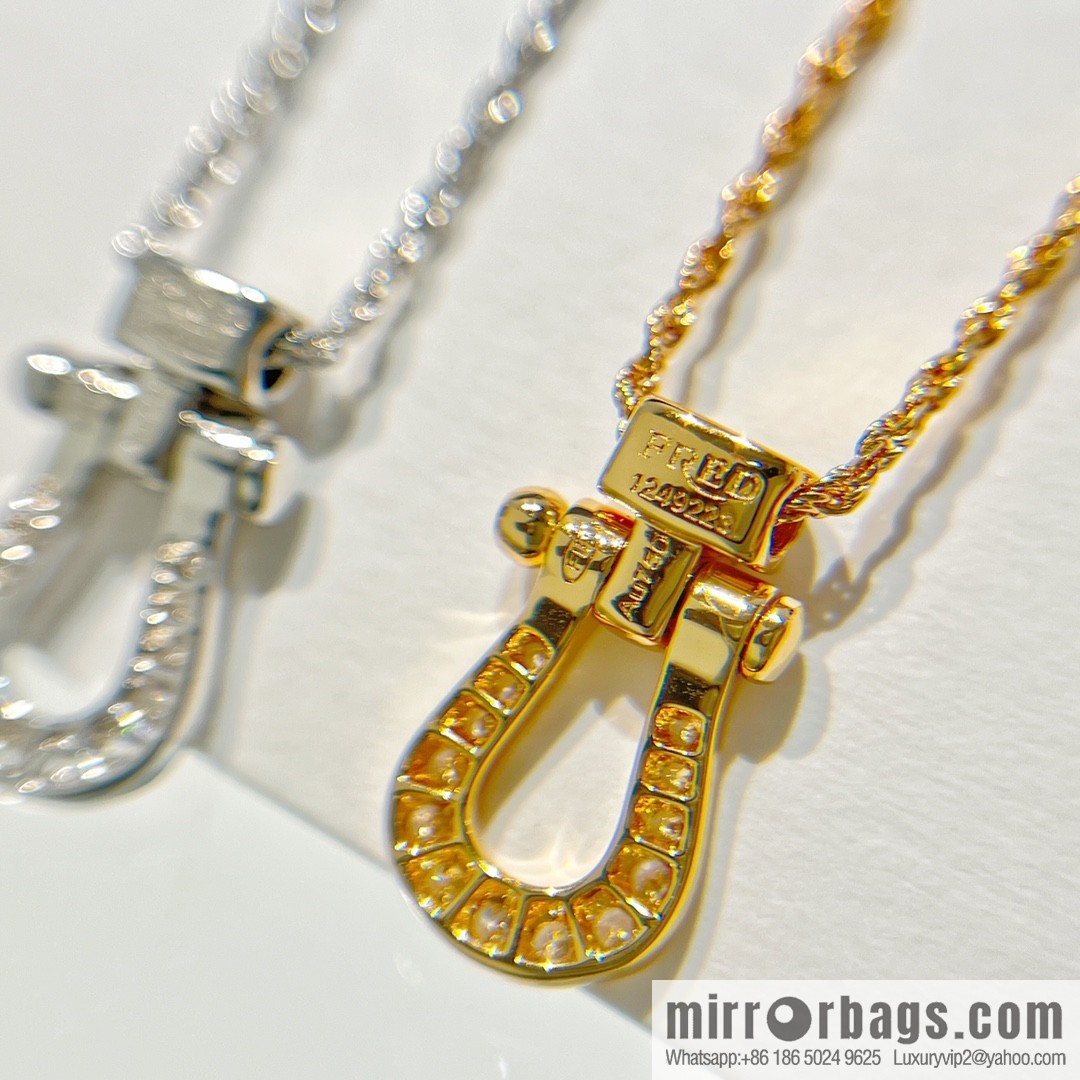 Fred FORCE10 series Fred full diamond horseshoe necklace
