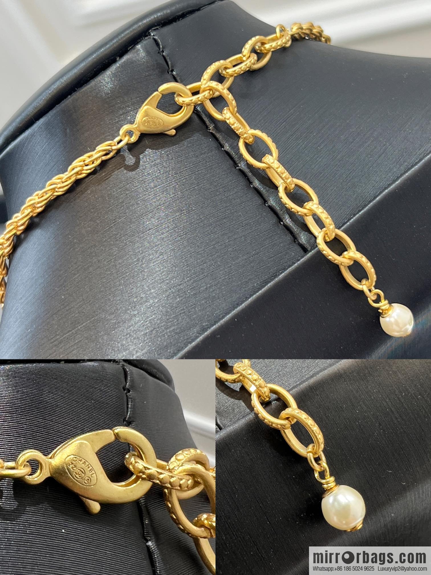 New ☑️ Chanel Double C Color Pearl Necklace