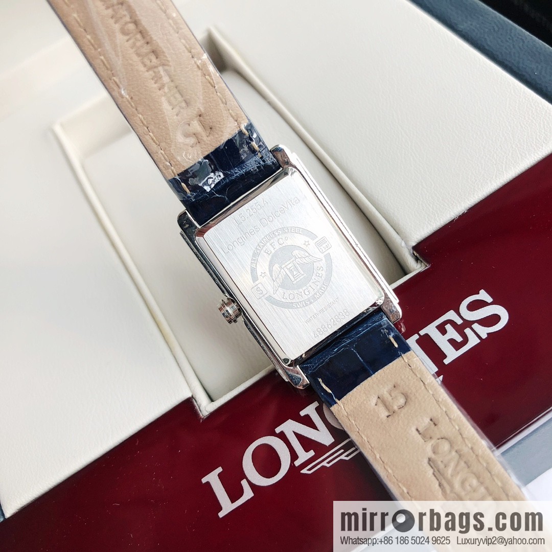 Longines Dijovina Crocodile Leather Collection! 20.80 X 32.00mm Quartz Ladies Watch