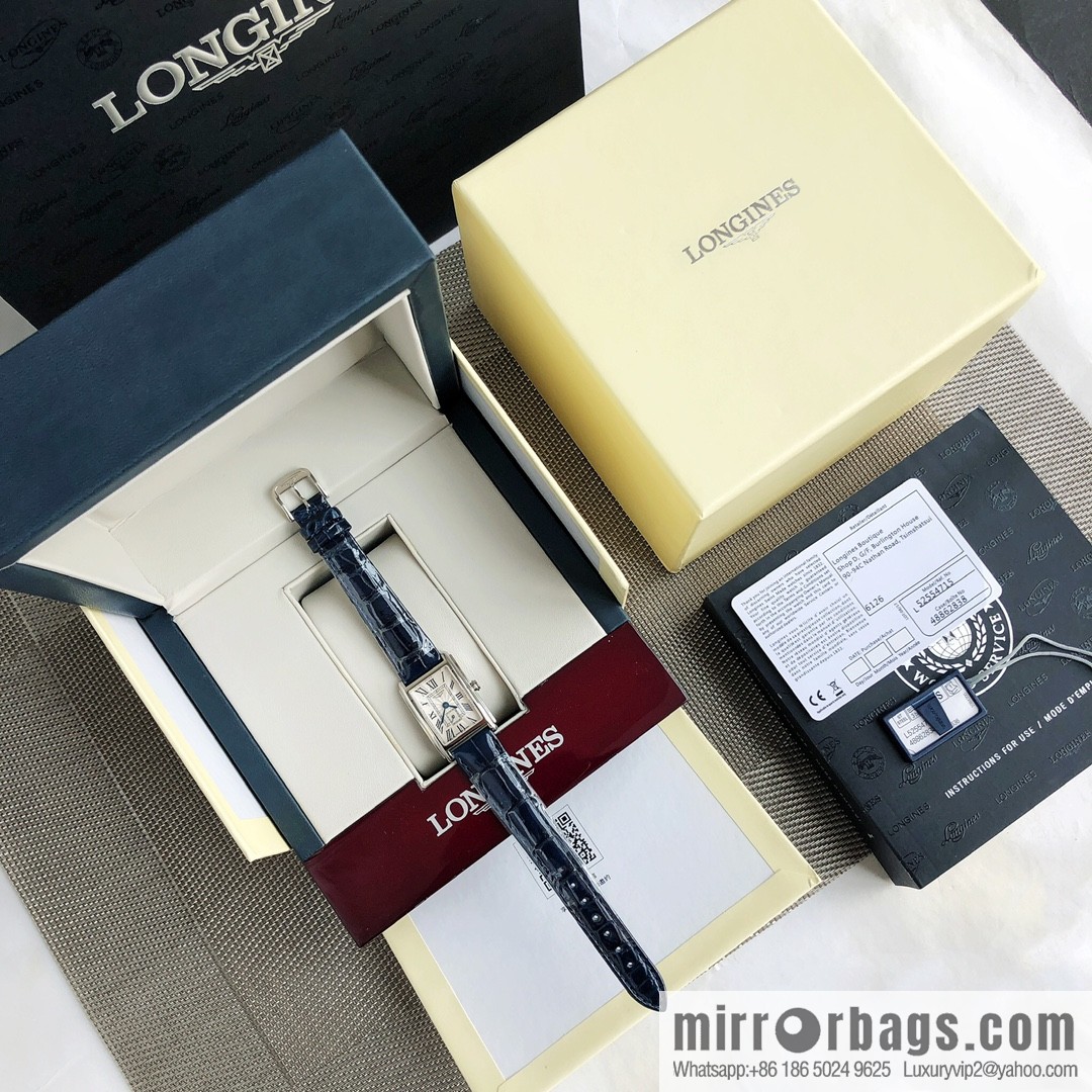 Longines Dijovina Crocodile Leather Collection! 20.80 X 32.00mm Quartz Ladies Watch