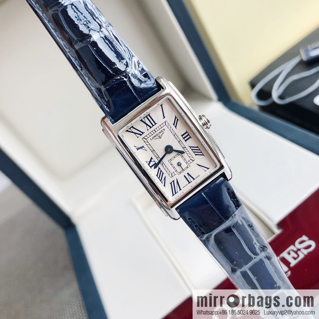Longines Dijovina Crocodile Leather Collection! 20.80 X 32.00mm Quartz Ladies Watch