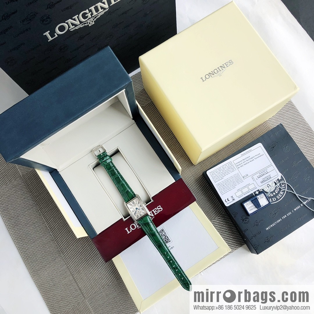 Longines Dijovina Crocodile Leather Collection! 20.80 X 32.00mm Quartz Ladies Watch